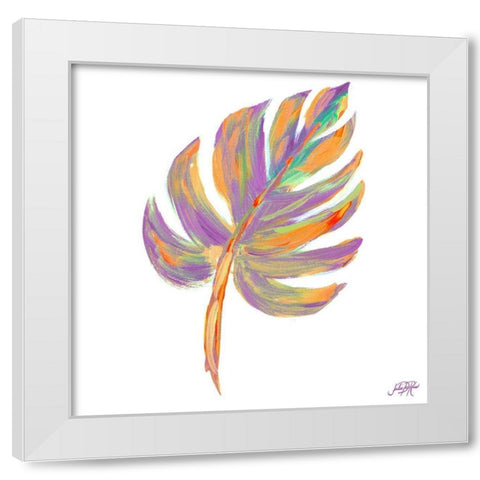 Punchy Palm Leaves II White Modern Wood Framed Art Print by DeRice, Julie