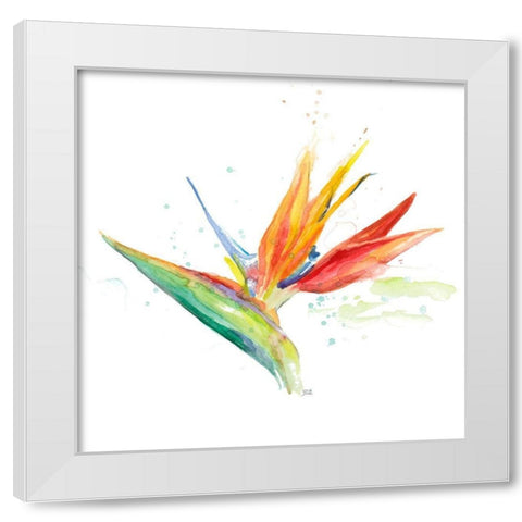 Bird of Paradise III White Modern Wood Framed Art Print by Pinto, Patricia
