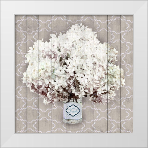 Hydrangia II White Modern Wood Framed Art Print by Metz, Andi