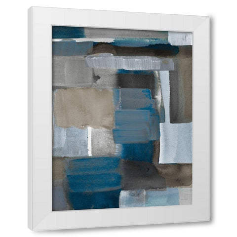Blue Taupe Light II White Modern Wood Framed Art Print by Loreth, Lanie