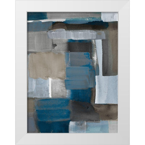 Blue Taupe Light II White Modern Wood Framed Art Print by Loreth, Lanie