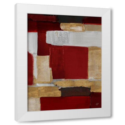 Red and Gold Light I White Modern Wood Framed Art Print by Loreth, Lanie