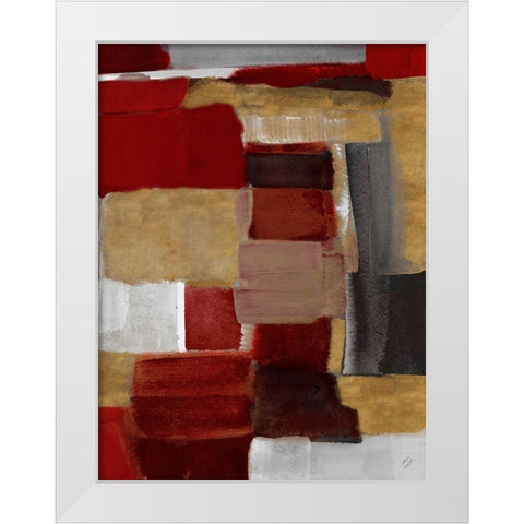 Red and Gold Light II White Modern Wood Framed Art Print by Loreth, Lanie