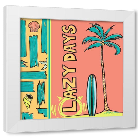 Pop Coastal III White Modern Wood Framed Art Print by Edwins, Hugo