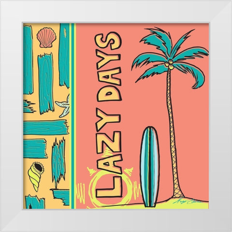 Pop Coastal III White Modern Wood Framed Art Print by Edwins, Hugo