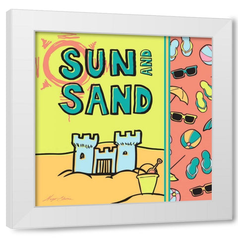 Pop Coastal IV White Modern Wood Framed Art Print by Edwins, Hugo