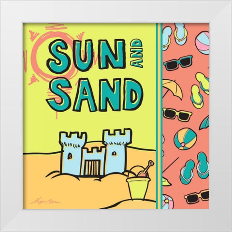 Pop Coastal IV White Modern Wood Framed Art Print by Edwins, Hugo