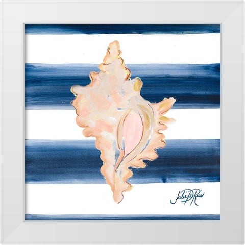 Nautical Shell II White Modern Wood Framed Art Print by DeRice, Julie
