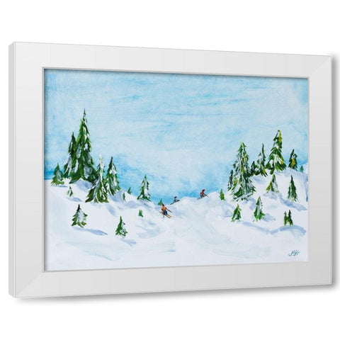 Winter Fun I White Modern Wood Framed Art Print by DeRice, Julie