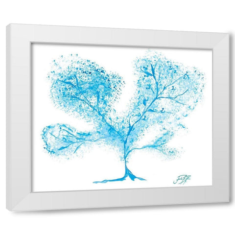 Coral II White Modern Wood Framed Art Print by DeRice, Julie