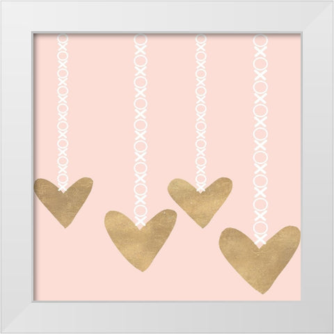 Love Hangs in There White Modern Wood Framed Art Print by SD Graphics Studio