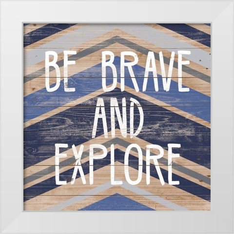 Wake and Explore II White Modern Wood Framed Art Print by SD Graphics Studio