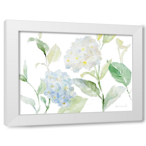 Nikko Blue White Modern Wood Framed Art Print by Loreth, Lanie