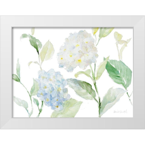 Nikko Blue White Modern Wood Framed Art Print by Loreth, Lanie