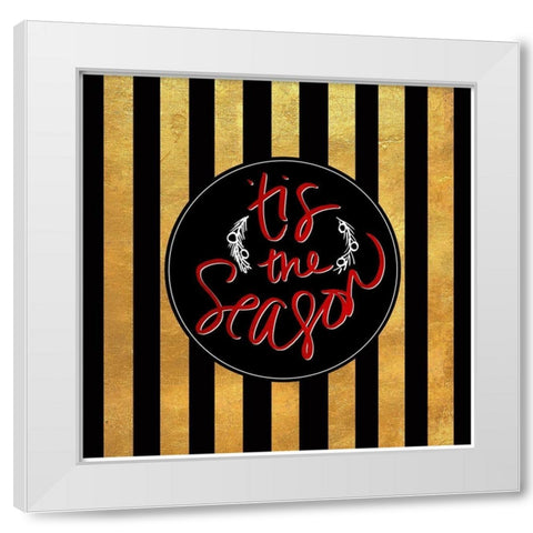 Christmas Gold III	 White Modern Wood Framed Art Print by SD Graphics Studio