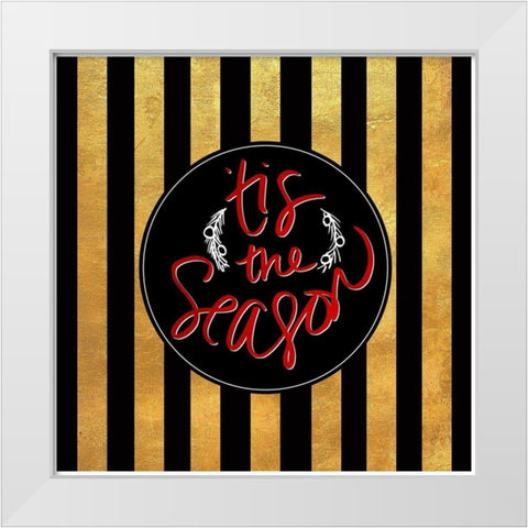 Christmas Gold III	 White Modern Wood Framed Art Print by SD Graphics Studio