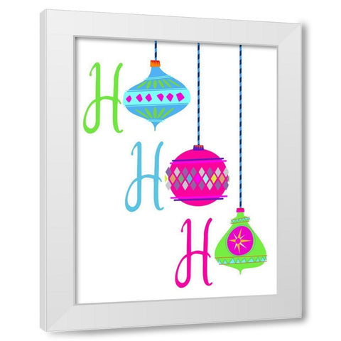 Bright Holidays White Modern Wood Framed Art Print by SD Graphics Studio