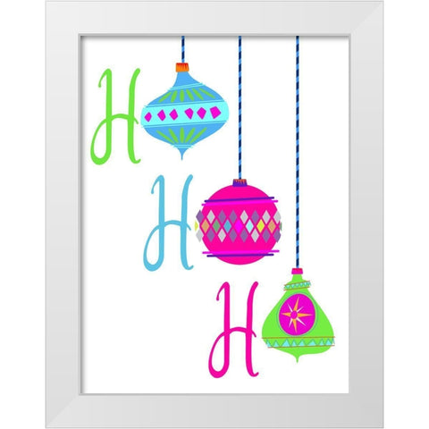 Bright Holidays White Modern Wood Framed Art Print by SD Graphics Studio