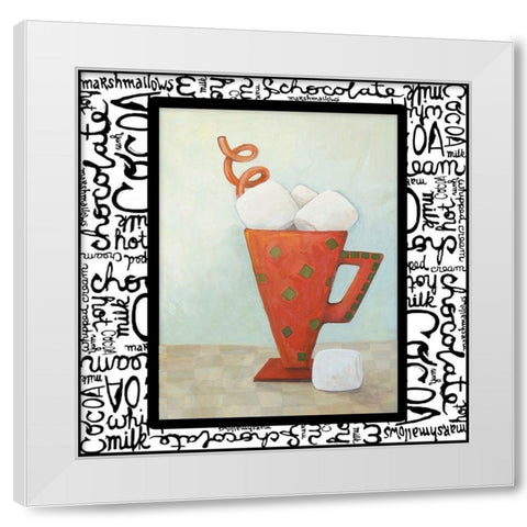 Tis the Season for Cocoa III White Modern Wood Framed Art Print by Diannart