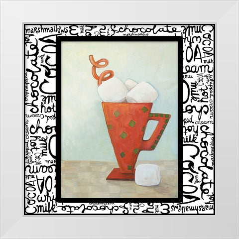 Tis the Season for Cocoa III White Modern Wood Framed Art Print by Diannart