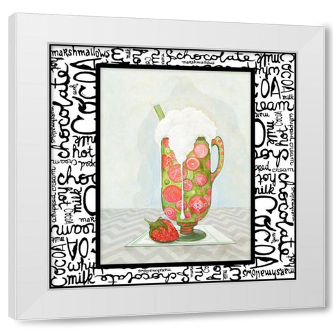 Tis the Season for Cocoa IV White Modern Wood Framed Art Print by Diannart