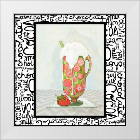 Tis the Season for Cocoa IV White Modern Wood Framed Art Print by Diannart