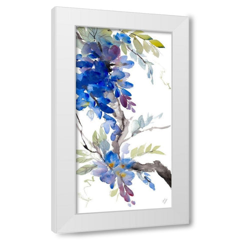 Peaceful Wisteria White Modern Wood Framed Art Print by Loreth, Lanie