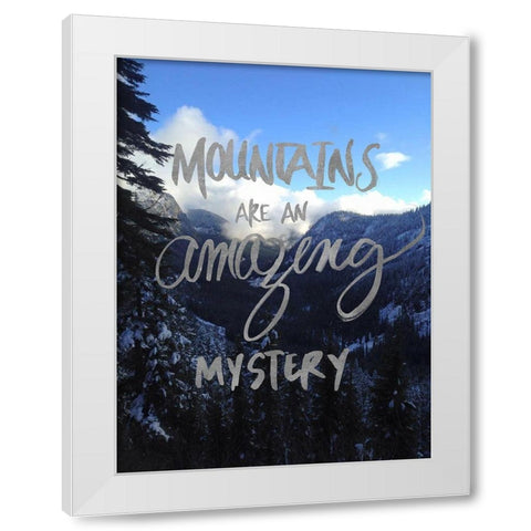 Amazing Mystery White Modern Wood Framed Art Print by Wilson, Kali