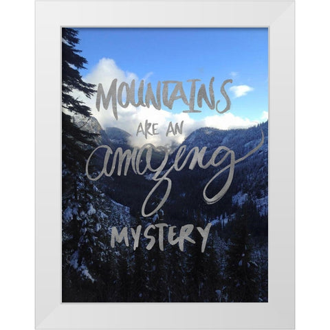 Amazing Mystery White Modern Wood Framed Art Print by Wilson, Kali