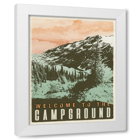 Campground White Modern Wood Framed Art Print by Wilson, Kali