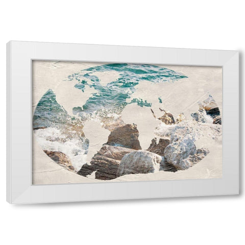 Coastal Circle White Modern Wood Framed Art Print by Wilson, Kali