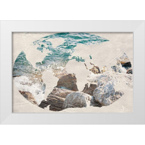 Coastal Circle White Modern Wood Framed Art Print by Wilson, Kali