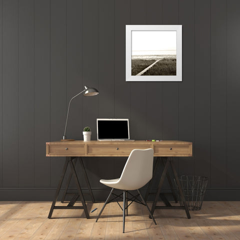 Serene View White Modern Wood Framed Art Print by Wilson, Kali