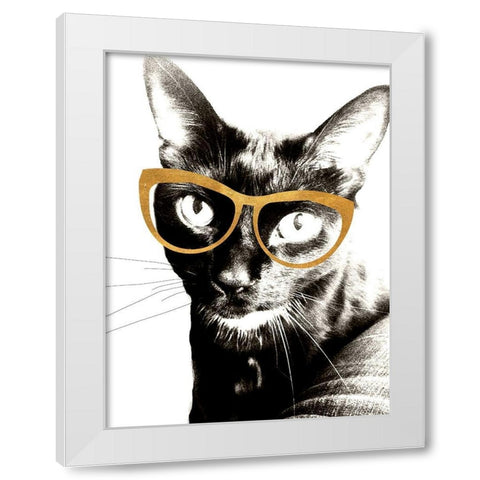 Cool Kat White Modern Wood Framed Art Print by Wilson, Kali