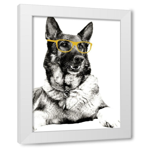 Gold Shades White Modern Wood Framed Art Print by Wilson, Kali