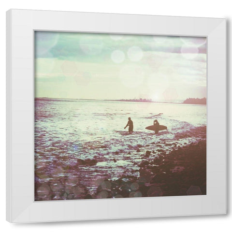 Pacific Surf White Modern Wood Framed Art Print by Wilson, Kali