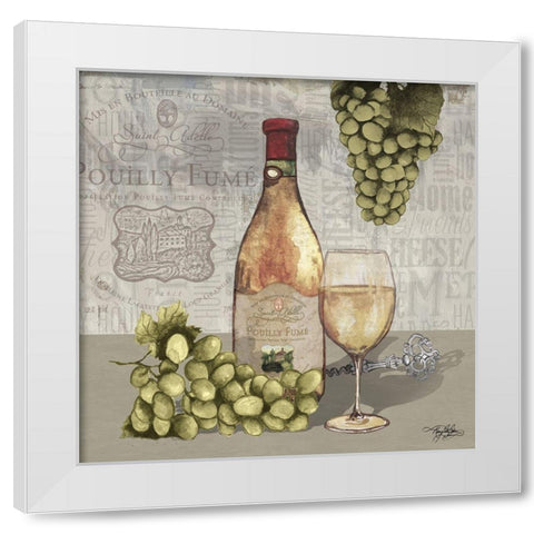Wine and Grapes II White Modern Wood Framed Art Print by Baker, Mary Beth