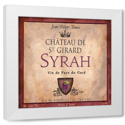 Still Life Wine Label Square VII White Modern Wood Framed Art Print by Baker, Mary Beth
