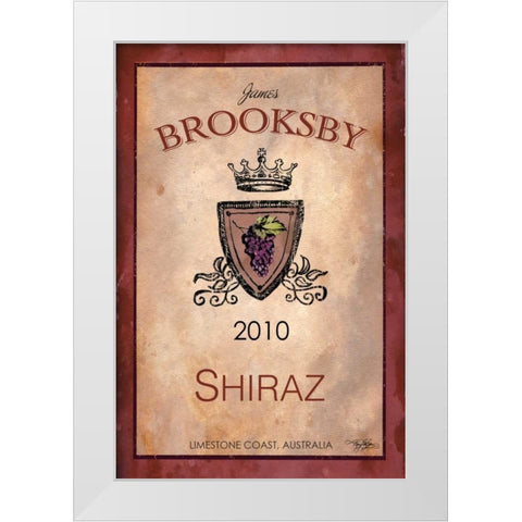 Still Life Wine Label III White Modern Wood Framed Art Print by Baker, Mary Beth