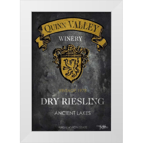 Still Life Wine Label IV White Modern Wood Framed Art Print by Baker, Mary Beth