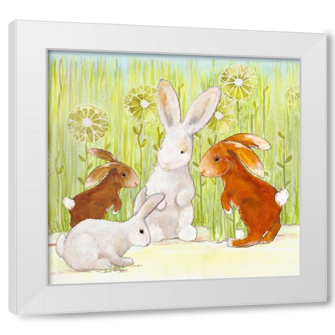 Cool Kids White Modern Wood Framed Art Print by Diannart