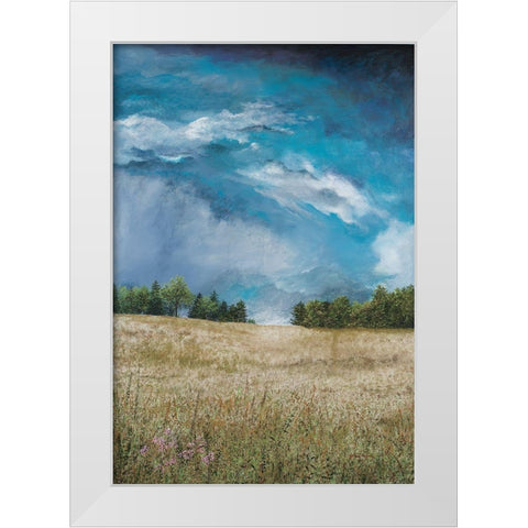 Approaching Storm (no barn) White Modern Wood Framed Art Print by Redding, James