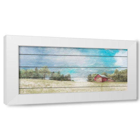 Countryside Town Farm White Modern Wood Framed Art Print by Redding, James