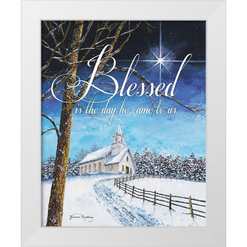 Blessed Church White Modern Wood Framed Art Print by Redding, James