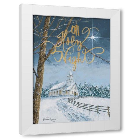 Oh Holy Night White Modern Wood Framed Art Print by Redding, James