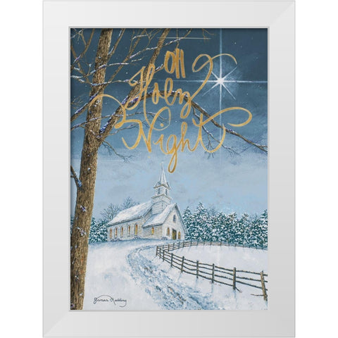 Oh Holy Night White Modern Wood Framed Art Print by Redding, James