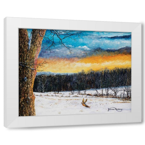 Fiery Sky White Modern Wood Framed Art Print by Redding, James