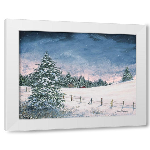 Winter Mornings White Modern Wood Framed Art Print by Redding, James