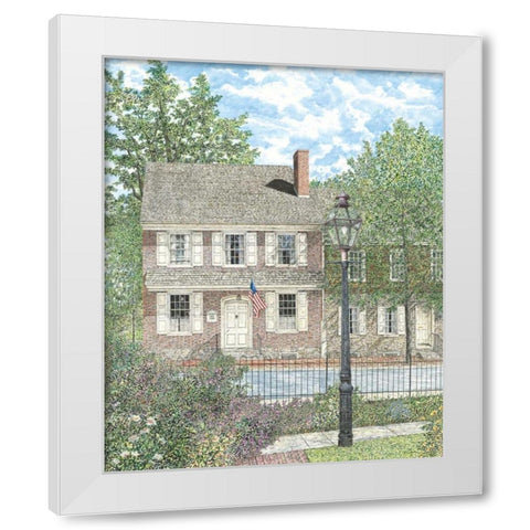 Court Inn White Modern Wood Framed Art Print by Redding, James