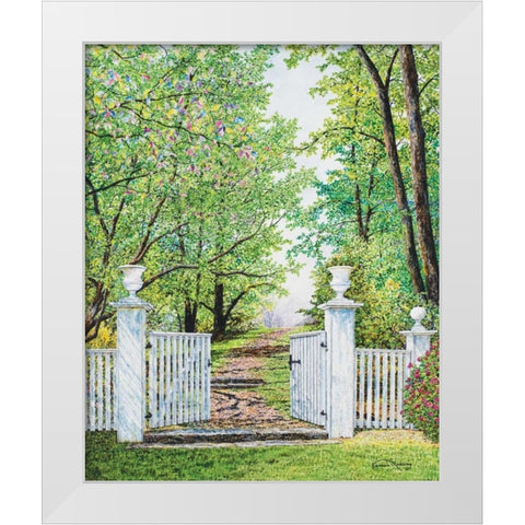 Narrow Is The Path White Modern Wood Framed Art Print by Redding, James